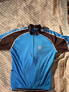 Canari Blue and Black Short-Sleeve Cycling Jersey